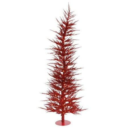 Vickerman Colorful Laser 4' Red Artificial Christmas Tree with 70 Lights