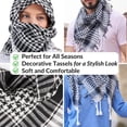 thumbnail image 6 of Yuanlong Womens Scarves Plaid Print Scarf With Fringe Classic Leisure Trendy Business Casual Wear Scarf, 6 of 7