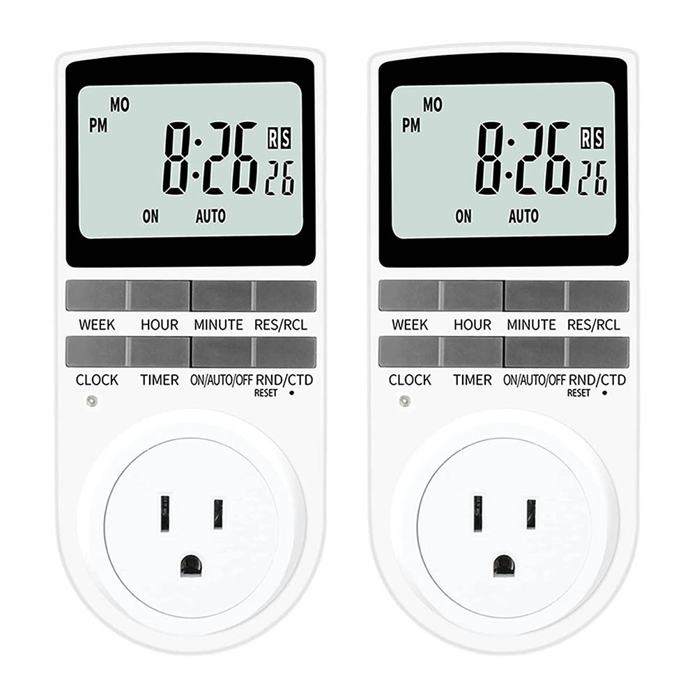 Indoor Digital Electrical Outlet Timer Plug with Countdown Weekly