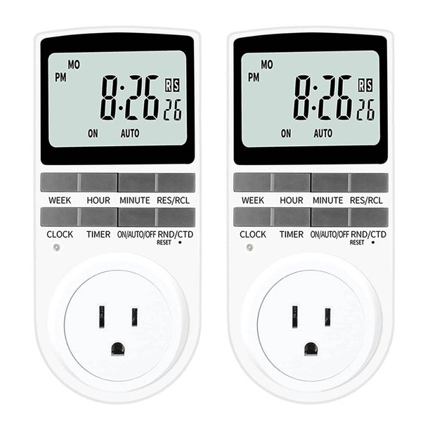 Indoor Digital Electrical Outlet Timer Plug with Countdown Weekly