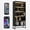 Black, variant on Jopath 5 Tier Bookcase with LED Lights and Storage, Heavy Duty Wood Bookshelf with Adjustable Lighting, Freestanding Display Cabinet for Living Room Bedroom Home Office Study Room (Black)