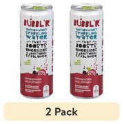 (2 pack) BUBBL'R Antioxidant Sparkling Water, pomegranate acai refresh'r, 12 fl oz Can