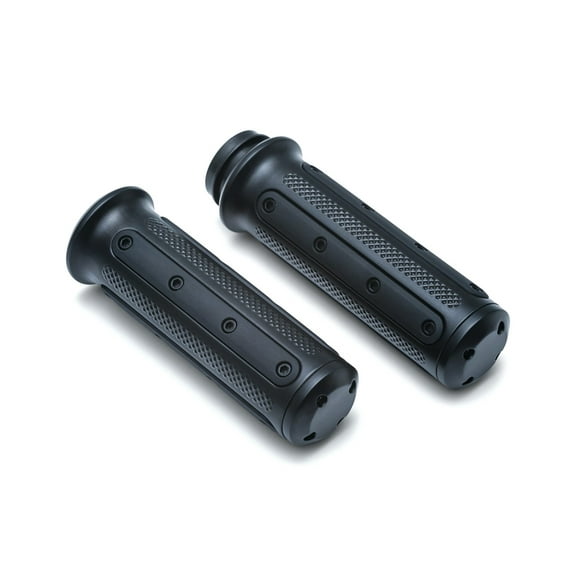 Kuryakyn Heavy Industry Grips, Electronic Throttle, Satin Black