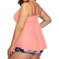 thumbnail image 5 of Cozyfort Beach Vacation Clothes for Women New Summer Plus-Size Lady's Printed Boxer Swimwear Tankini Swimsuits for Women Plus Size Two Piece, 5 of 5