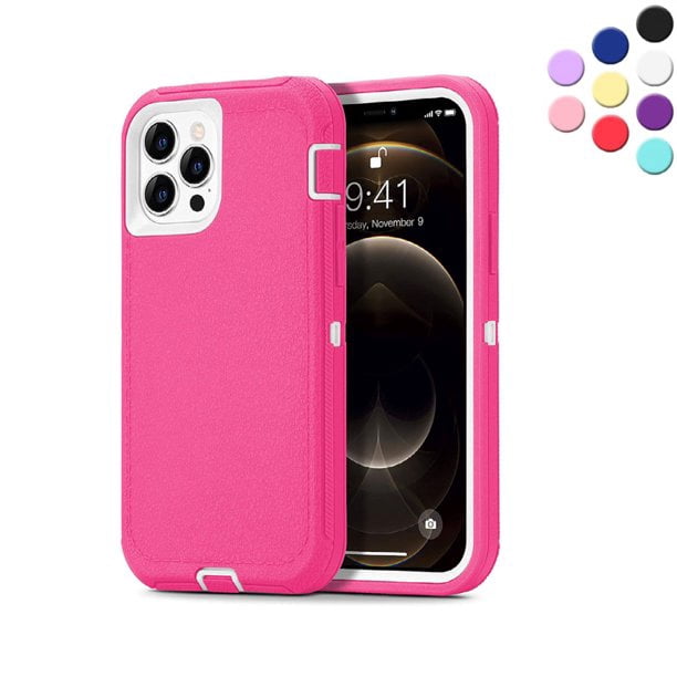 Iphone 13 Pro Heavy Duty Defender Case Pink 3 Layer Shock Absorbent Durable Case Compatible For Iphone 13 Pro 6 1 Inch Walmart Com