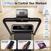 YPOO Clearance Walking Pad with Incline, Foldable Treadmill for Home and Office, 300 lb Capacity, Remote and APP Control
