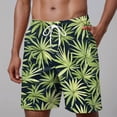 thumbnail image 2 of Gibobby Men's Beach Shorts Swim Shorts 2 in 1 Men's Swim Trunks 9" with Zipper Pockets Bathing Suit Built-in Board Shorts Swimwear Long Shorts(M,Green), 2 of 5