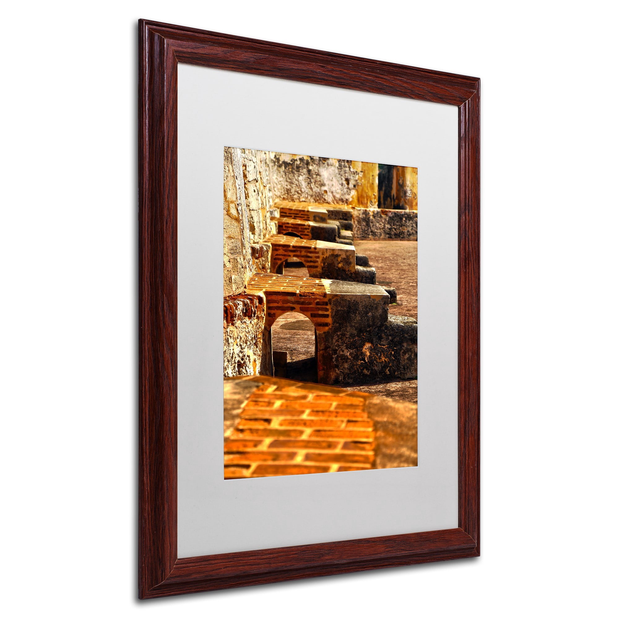Trademark Fine Art "Castillo de San Felipe del Morro 10" Canvas Art by CATeyes, White Matte, Wood Frame
