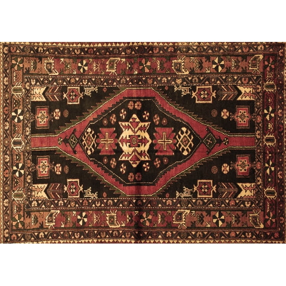 Ahgly Company Indoor Rectangle Persian Brown Traditional Area Rugs, 8' x 10'