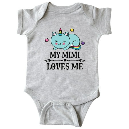 

Inktastic Mimi Loves Me Unicorn Cat Gift Baby Girl Bodysuit
