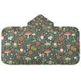 thumbnail image 5 of Yayeee Kids Hooded Towel with Hand Pockets Beach Soft Absorbent Bath Wrap 50 x 23.5 inch, Forest Mushroom Pattern, 5 of 5