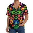 thumbnail image 1 of Fotbe Traditional Floral Polish Camisa Estampada de Manga Corta para Hombre, Casual de Verano, Estilo Playero, Sin Arrugas-Small, 1 of 5