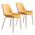 thumbnail image 1 of homeroots kitchen & dining 394694 Tony Dining Chair (Set of 2) Yellow & Gold, 1 of 1