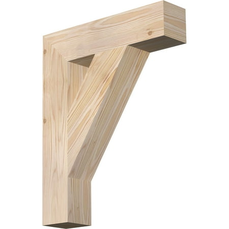 

Ekena Millwork 3 1/2 W x 16 D x 20 H Traditional Block Smooth Bracket Douglas Fir