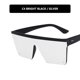 thumbnail image 1 of Mujeres Hombres Flat Top Shield Gafas de sol Oversized Square Rimless Shades UV400 brillar Juguete, 1 of 6