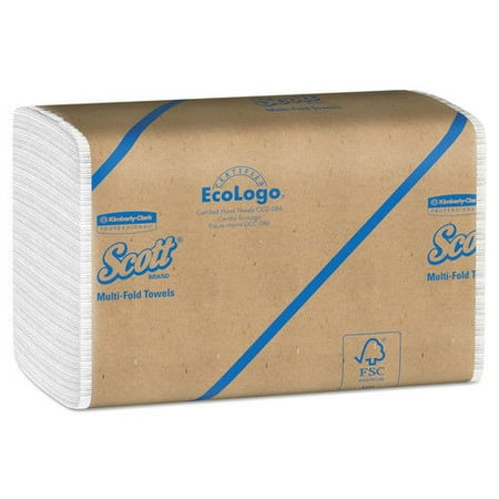 Kimberly-Clark Professional Scott Multifold White Paper Towels, 16 Packs of 250 sheets, 4000 Total