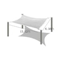 thumbnail image 3 of ESULOMP Sun Shade Sail Rectangle 13.1FT Waterproof Outdoor Garden Patio Party Sunscreen Awning Canopy 95% UV Block, 3 of 9