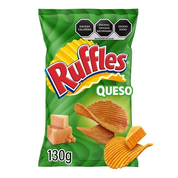 Papas fritas Ruffles sabor queso 130 g