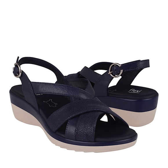 SANDALIAS DAMA FLEXI 116001 PIEL AZUL Flexi 116001