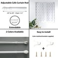 thumbnail image 2 of White Café Curtain Rod 29" to 49" Adjustable - Diam 1/2", 2 of 5