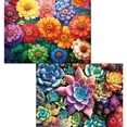 thumbnail image 1 of Puzzle najiaxiaowu de 300 piezas con flores y suculentas para adultos, 1 of 7