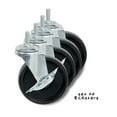 thumbnail image 5 of Honey-Can-Do Black/Chrome Shelving Unit Casters, 4-Pack, 5 of 6