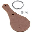 thumbnail image 3 of Leather Key Fob Kit - Brown Leather (8-9oz) - Rivet (Nickel) - Key Ring (Nickel) - (5 Pack) - 5-Pack (Brown)(Nickel), 3 of 7