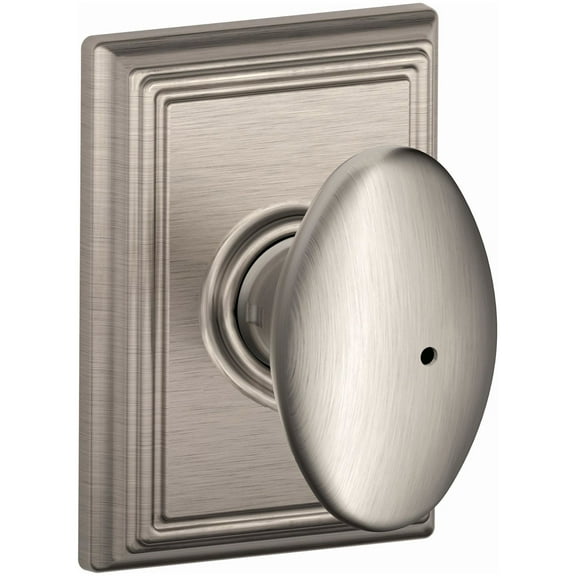 Schlage F40-Sie-Add Siena Privacy Door Knob Set - Nickel