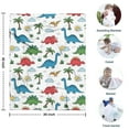 thumbnail image 4 of Green Dinosaurs with Ferns Simply Blanket,Comfortable Soft Flannel Throw Blanket,All Season,Warm Lightweight Blankets for Sofa Bed Couch Living Room Chair,30"x40", 4 of 4