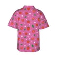 thumbnail image 3 of Haiem Strawberry Floral Printed Hawaiian Shirt for Men - Men’s Casual Beach Summer Shirts - Stretch Fabric with Modern Fit-X-Large, 3 of 9
