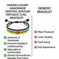 thumbnail image 4 of Central Africa Republic Flag Bracelet: Handmade, Adjustable Beaded String, Boho Jewelry, Unisex Patriotic Gift, 4 of 9