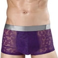 thumbnail image 1 of Mens Underwear Men's ice silk pattern flat angle perspective boxer briefs, 1 of 3