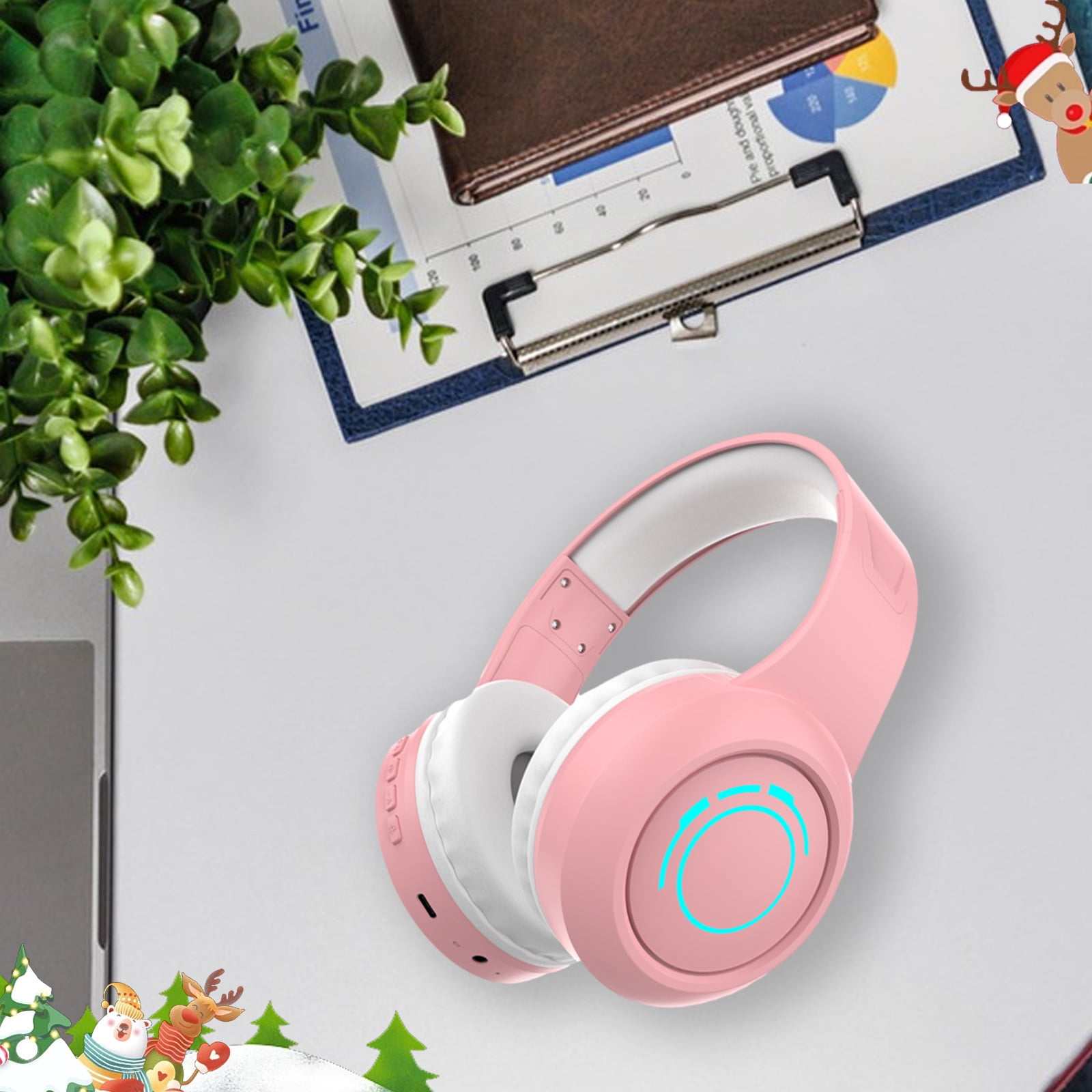 Kids Wireless Active Noise Cancelling Headphones, Bluetooth 5.4, 40H Playtime, Volume Limited 75/85/94dB, Type-C Fast Charging, Mic, Foldable for School/Travel/Airplane,Pink