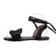 thumbnail image 5 of Sandalias de tacón plano con punta redonda y volantes de color liso para mujer, zapatos romanos Wmkox8yii nm10810, 5 of 8