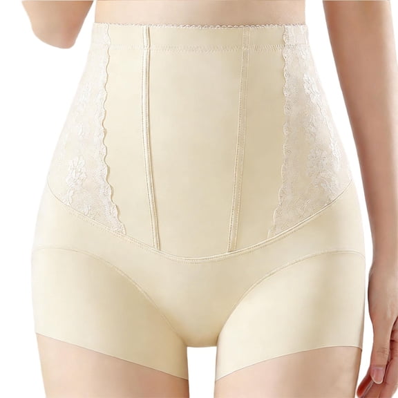 VONCOS Womens High Waisted Tummy Control Shapewear Briefs Butt Lifting Seamless No Show Panties Beige M to XXXL,Size 2XL