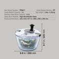 thumbnail image 3 of KFFKFF Glass Salad Spinner, 4.75Qt, Simplified One-Hand Operation, Large Veggie Drying and Washing, High-Quality Borosilicate Glass Bowl with Lid, 3 of 9