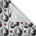 thumbnail image 5 of Ambesonne Romantic Grommet Curtain, Tigers Passion Theme, 50" x 84", Vermilion Pale Grey, 5 of 6