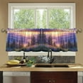 thumbnail image 4 of Yayeee Kitchen Curtains Tier Set of 2 Light Filtering 57"x36" Over Sink Window Panels, Beautiful Mountain, 4 of 7