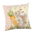thumbnail image 2 of Fundas de almohada de Pascua, cojines para sofá, fundas de almohada decorativas con cremallera Conejito, 2 of 9