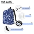 thumbnail image 3 of Disketp Beautiful Snowflake Butterfly print Canvas Backpack Lightweight Travel Daypack Student Rucksack Laptop Backpack-Small, 3 of 5