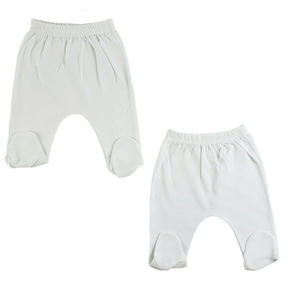 White Closed Toe Pants - 2 Pack