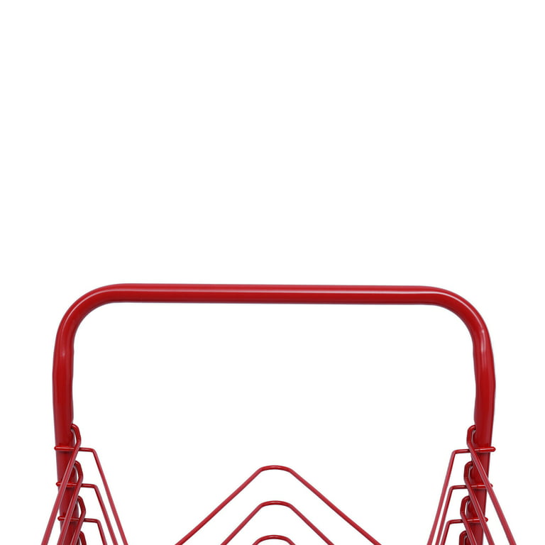 LOYALHEARTDY Small Art Drying Rack, Red Cast Iron Artists Drying Racks on  Wheels, 16 Shelves Classroom Art Storage Rack for A2, A3, A4 Paper