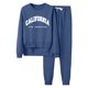 thumbnail image 1 of Gibobby Conjuntos de sudadera con bloques Conjunto deportivo de forro polar con capucha para mujer, sudadera con bolsillo y pantalón largo(Marina,CH), 1 of 3