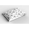thumbnail image 2 of Ambesonne Grey Pillow Sham 2 Pack, Retro Royal Vintage, 36"x20", Grey, 2 of 3
