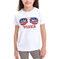thumbnail image 2 of Toddler American Flag T-Shirt for Boys Girls Love Graphic Tee 4th of July Shirt Kids Patriotic Heart Tee Tops, 2 of 6