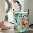 thumbnail image 5 of Naloa Retro Seamless Flying Butterflies Large Laundry Basket Waterproof Round Collapsible Storage bin with Handles for Hamper Kids Room,Toy StorageSmall, 5 of 6