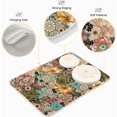 thumbnail image 4 of FREEAMG Absorbent Dishes Drainer/Rack Mat for Countertop Small Size 16 x 18 inch, Microfiber Dish Drying Pads Kitchen Counter Draining Pad Watercolor Flower and Texture Pattern, 4 of 7