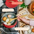thumbnail image 5 of Beautiful 12-Piece Ceramic Nonstick Cookware Set, Pots and Pans with Strainer Lids, Tomato Red by Drew Barrymore, 5 of 19