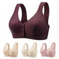 thumbnail image 2 of EIMELI Women‘s Plus Size Front Close Comfortable Wirefree Cotton Bra, 2 of 6