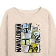 thumbnail image 3 of Star Wars - The Mandalorian Mando Helmet Grid  - Wo Men's French Terry Long Sleeve Pullover, 3 of 5
